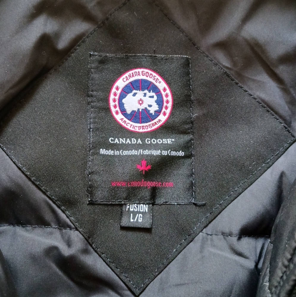 Canada Goose Black Parka   Coat, Size L - Picture 5 of 14